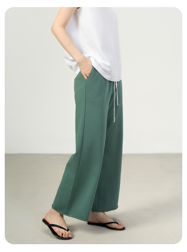 パンツセットアップ ゆったりドロスト風ワイドパンツ