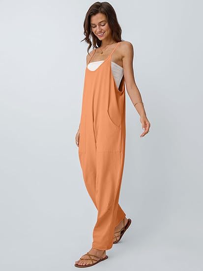 パンツセットアップ リラックスキャミオールインワン