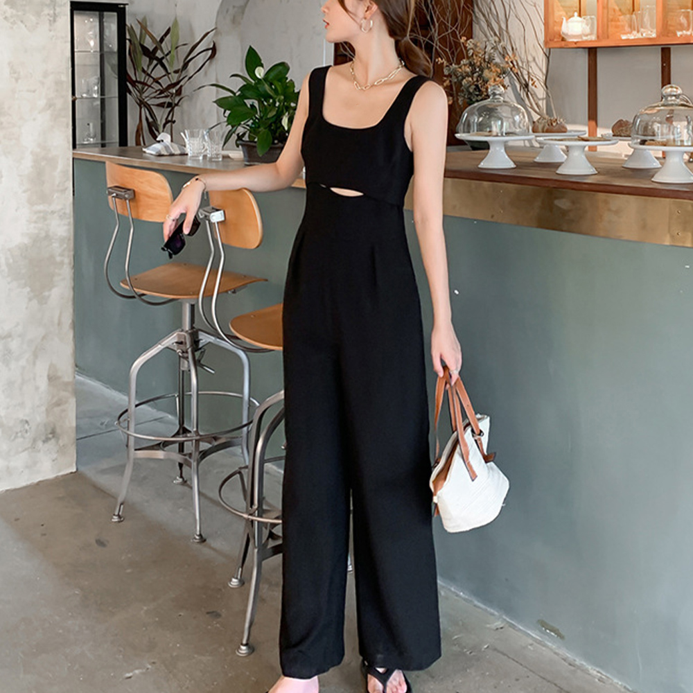 パンツセットアップ レディース ワイド サロペットパンツ 大人可愛いオールインワン