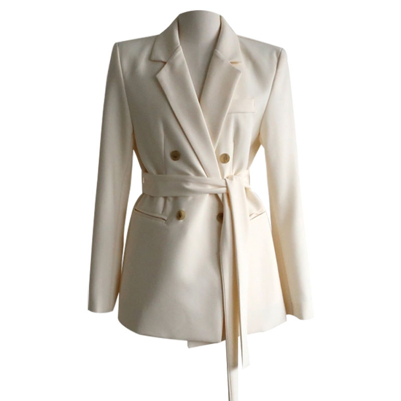 パンツセットアップ ダブルブレスト七分袖ジャケットパンツセットアップ