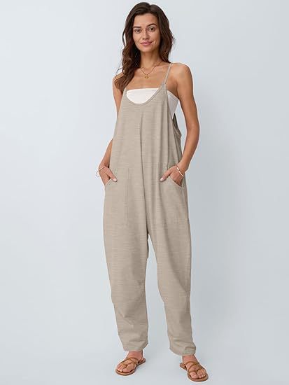 パンツセットアップ リラックスキャミオールインワン