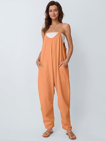 パンツセットアップ リラックスキャミオールインワン