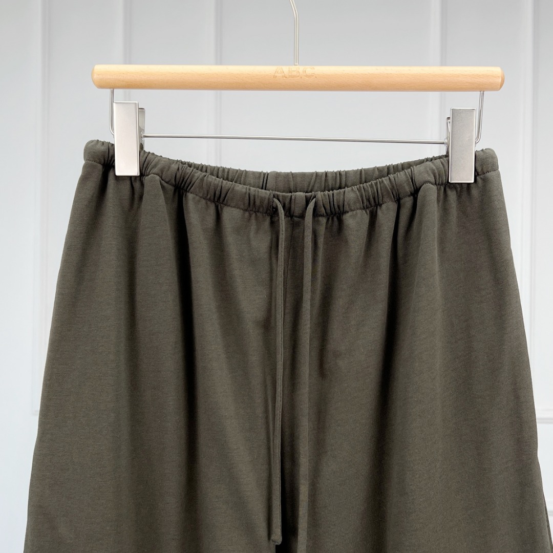 パンツセットアップ シンプル落ち感ワイドパンツセット