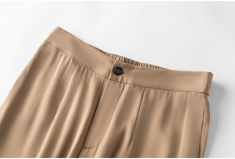 パンツセットアップ サテン風ベルト付きシャツジャケット