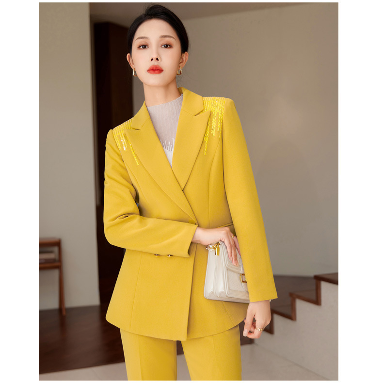 パンツセットアップ 肩飾り輝きパンツセットアップ