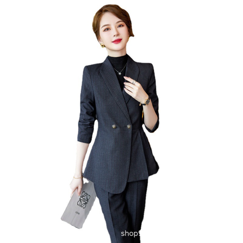 パンツセットアップ ダブルボタンウエストマークジャケットパンツセットアップスーツ