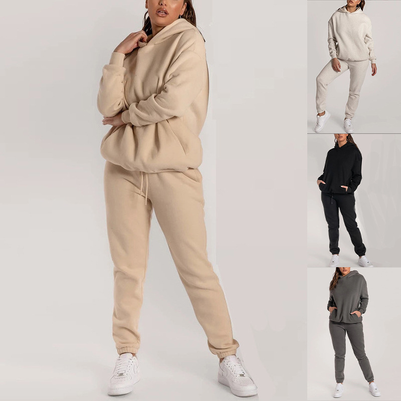 パンツセットアップ ゆったりくつろぎフーディセットアップ