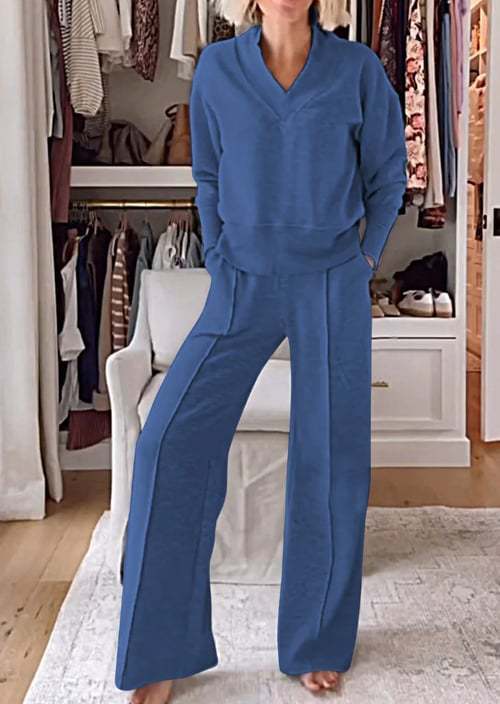 パンツセットアップ ゆったり楽ちんワイドパンツセット