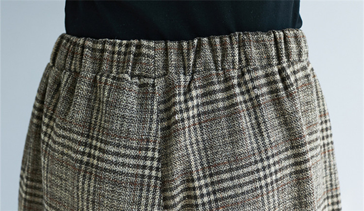 パンツセットアップ 秋冬新作 格子柄 ワイド キュロット ゆったり 七分丈