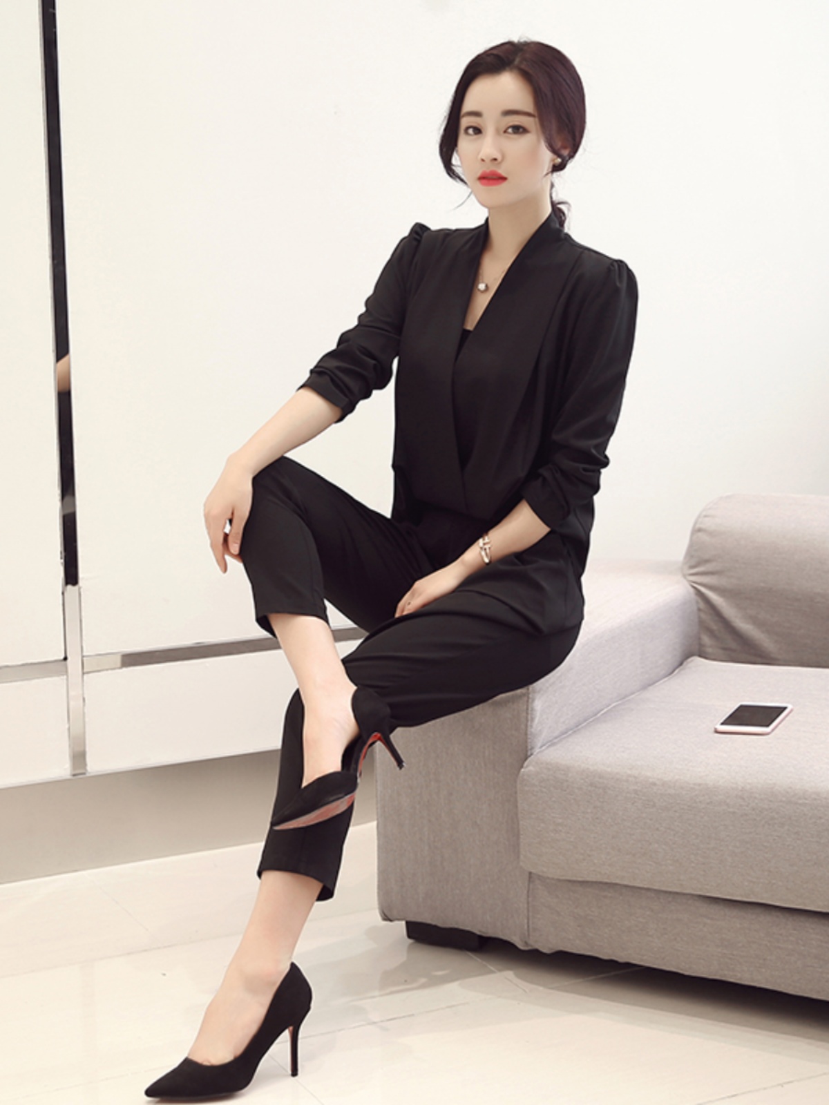 パンツセットアップ 優美ラップデザインセットアップ