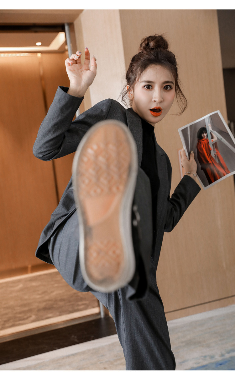 パンツセットアップ 洗練テーラードワイドパンツセット