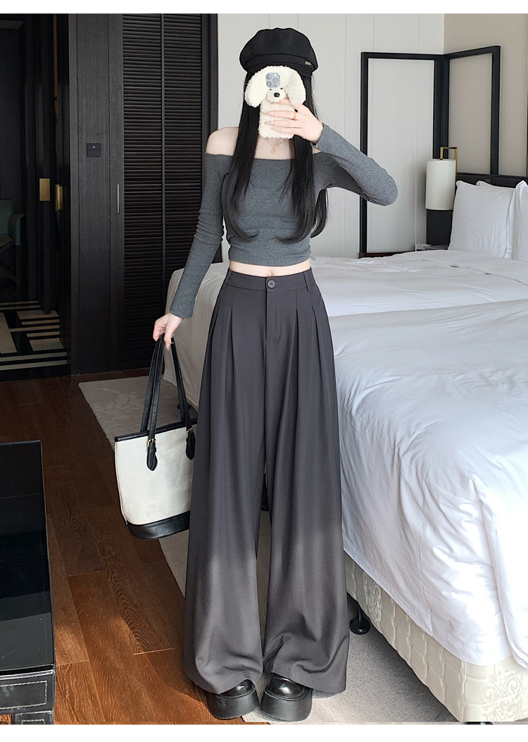 パンツセットアップ 流れるシルエット ワイドパンツ