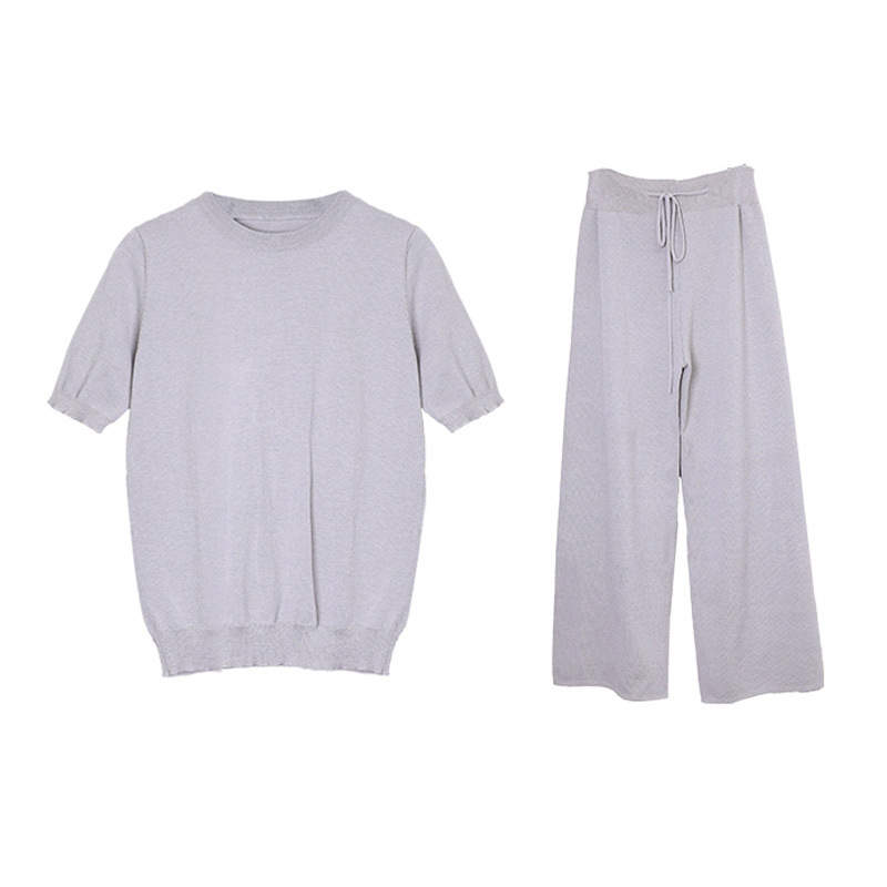 パンツセットアップ 上質素材のゆったりパンツセットアップ