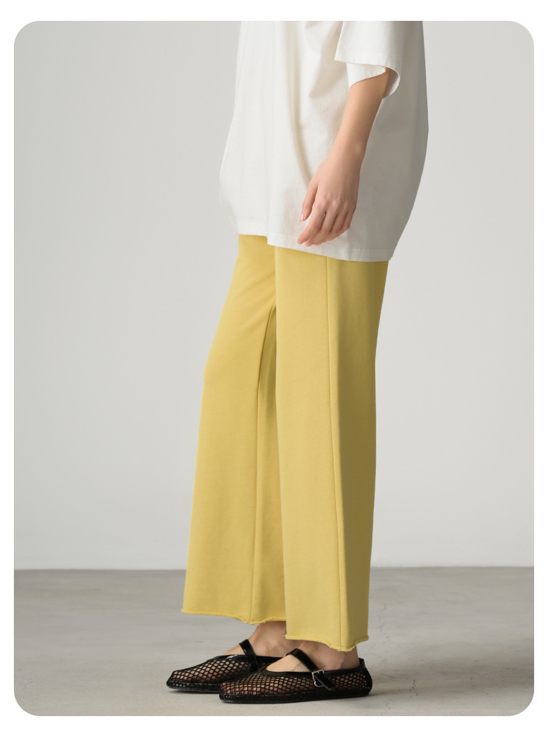 パンツセットアップ ゆったりドロスト風ワイドパンツ
