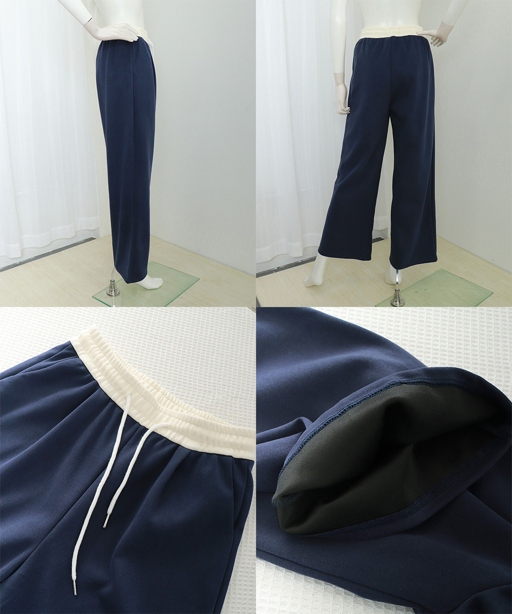 パンツセットアップ レディース ワイド スウェットパンツ ゆったり楽ちん
