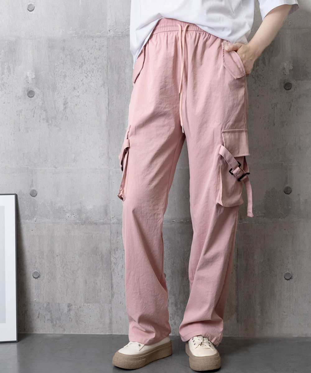 パンツセットアップ レディース ワイド カーゴパンツ ゆったりシルエット