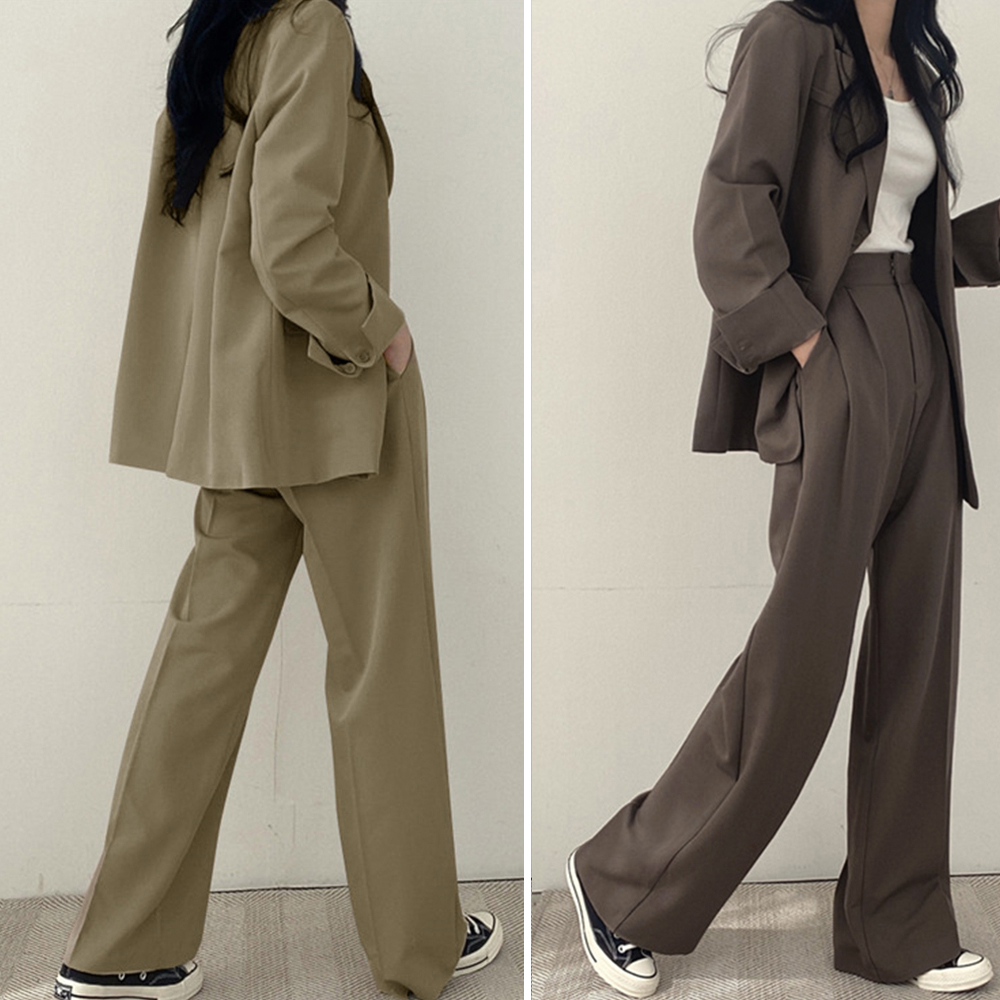 パンツセットアップ レディース スーツ セットアップ ワイドパンツ テーラードジャケット