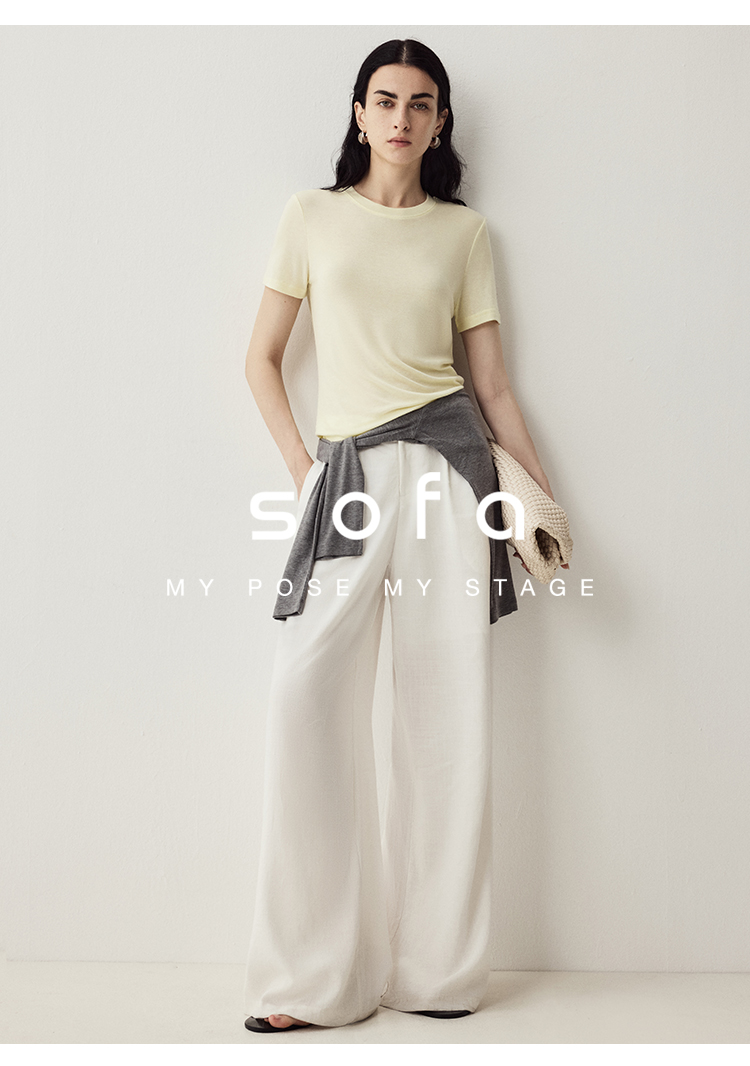 パンツセットアップ スキッパー襟ノースリーブワイドパンツ