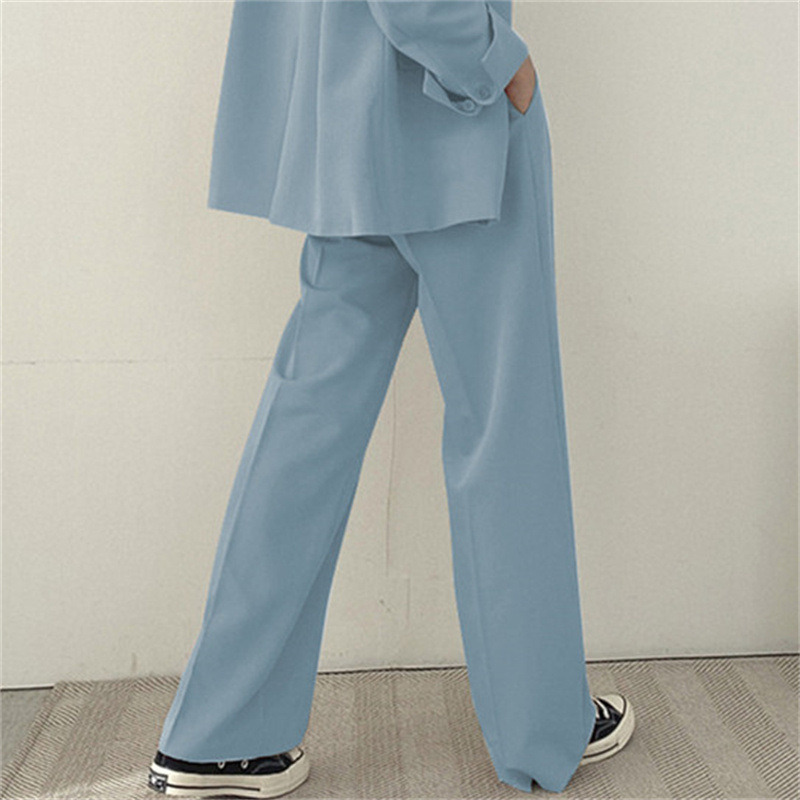 パンツセットアップ 上品フォルムワイドパンツ