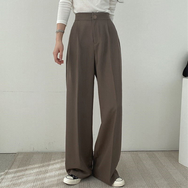 パンツセットアップ 上品フォルムワイドパンツ