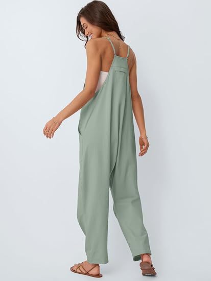 パンツセットアップ リラックスキャミオールインワン