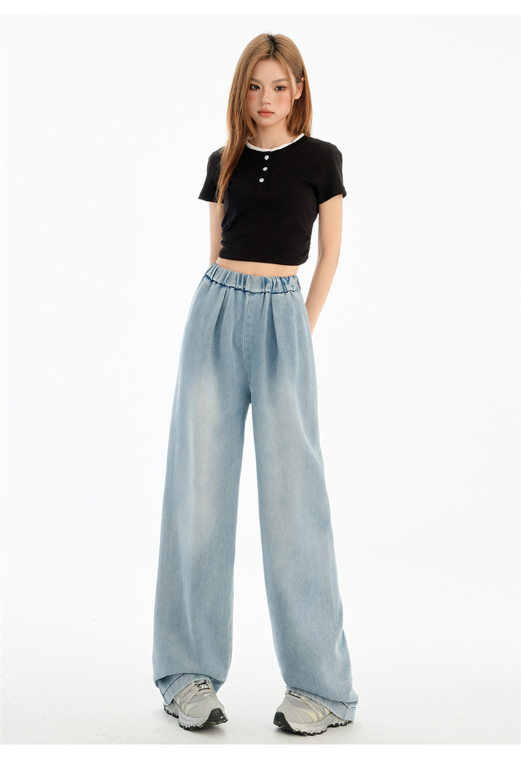 パンツセットアップ リラクシー デニムワイドパンツ
