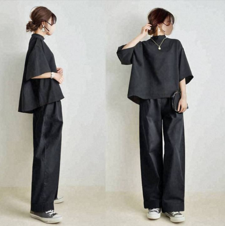 パンツセットアップ 洗練ゆったりパンツセットアップ