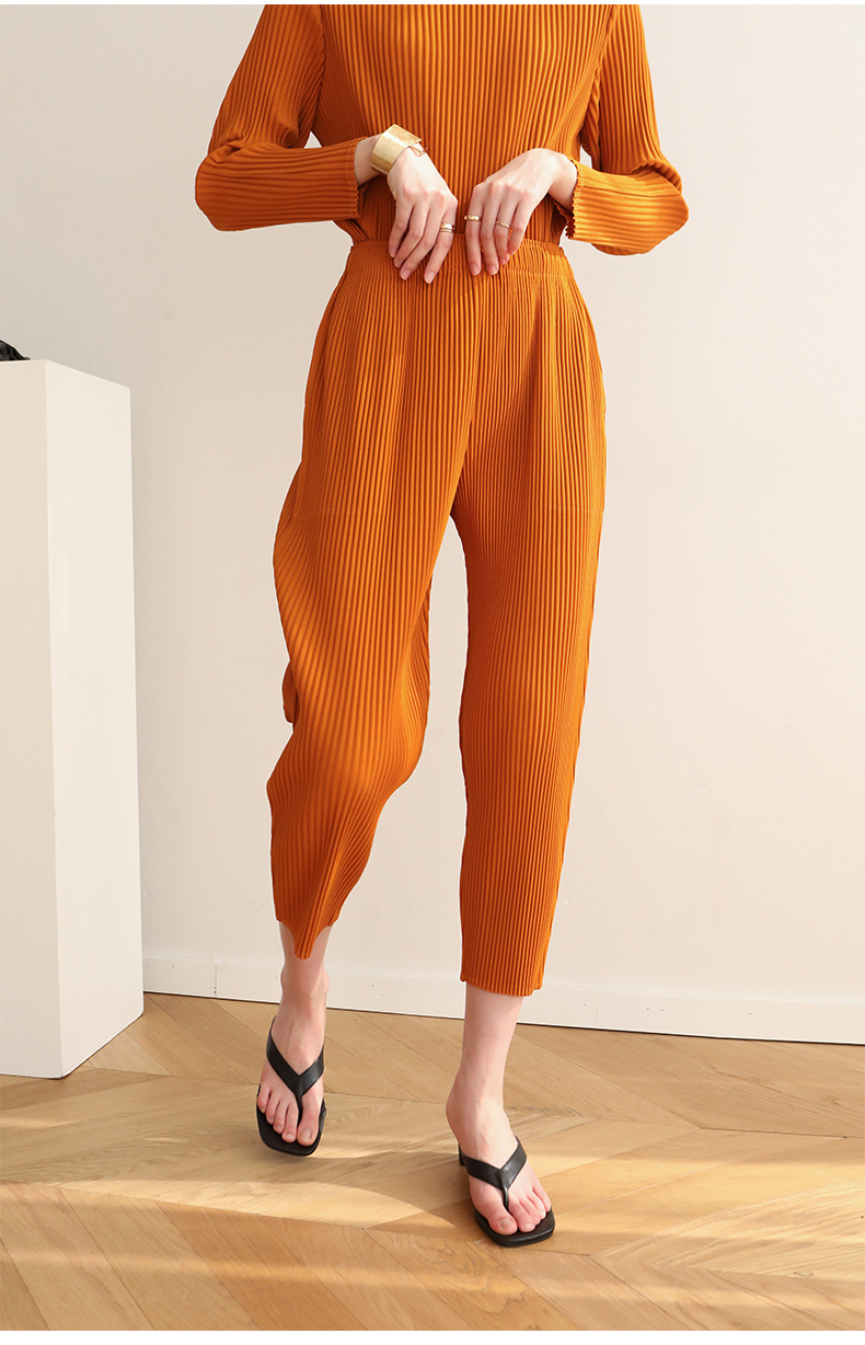 パンツセットアップ プリーツリラックスセットアップ