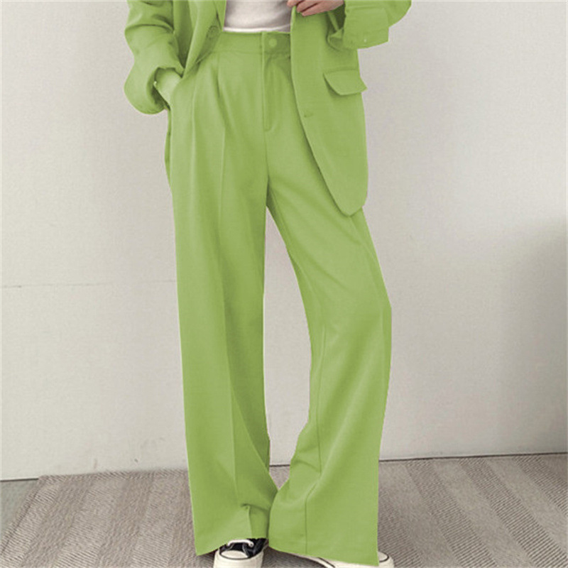 パンツセットアップ 上品フォルムワイドパンツ