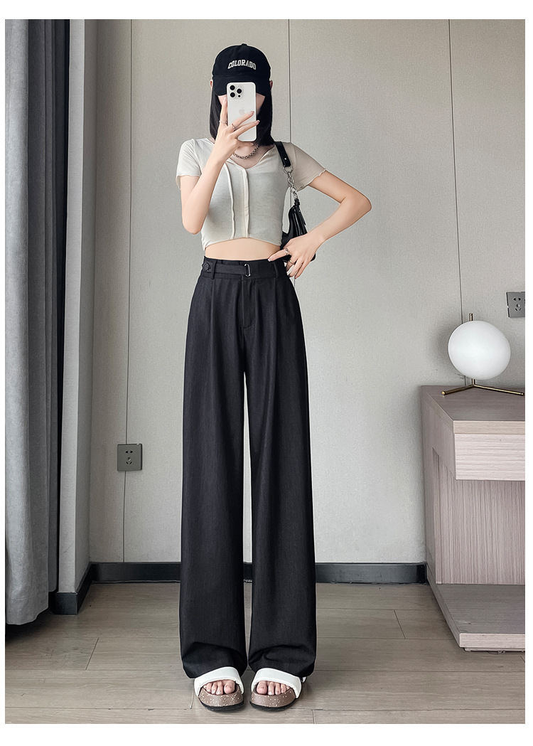 パンツセットアップ 洗練タックフレアワイドパンツ