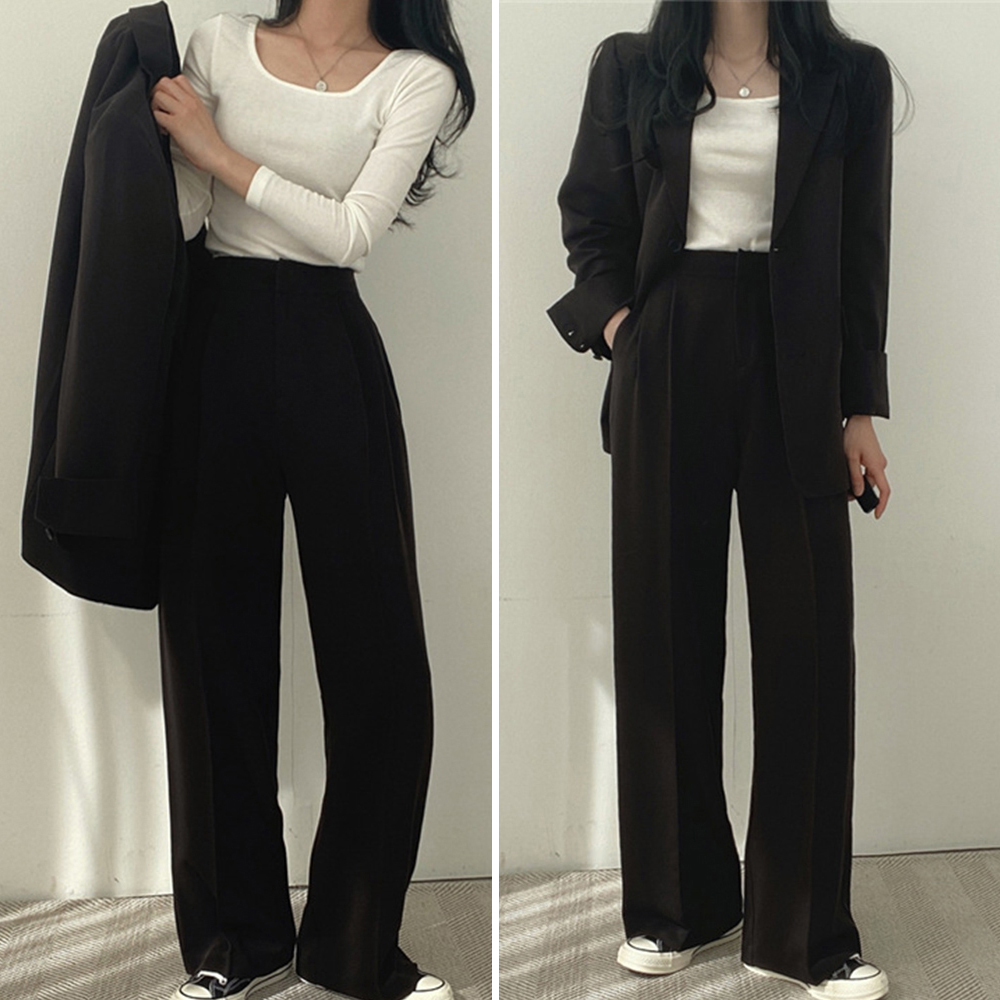 パンツセットアップ レディース スーツ セットアップ ワイドパンツ テーラードジャケット