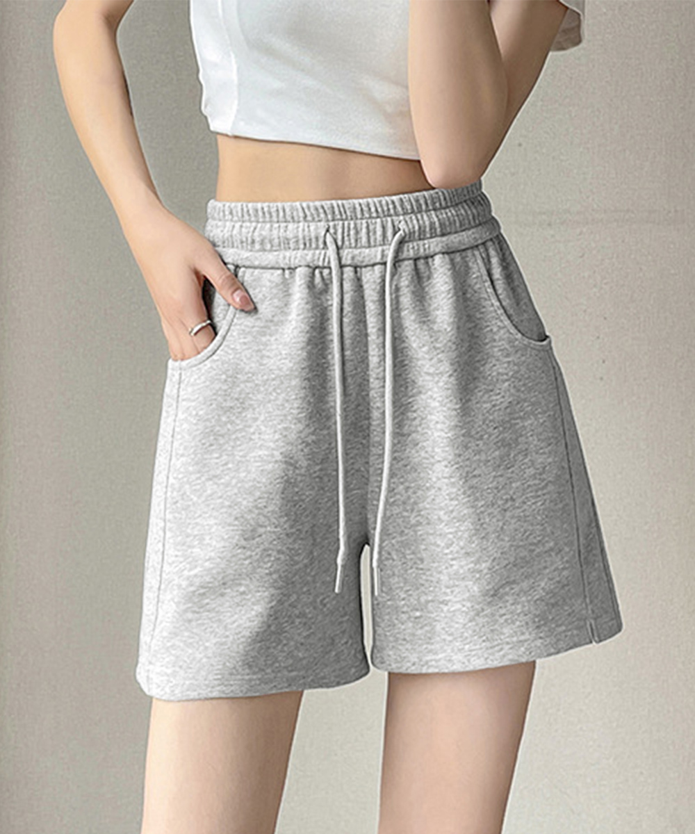 パンツセットアップ レディース ショート丈スウェットパンツ 夏服