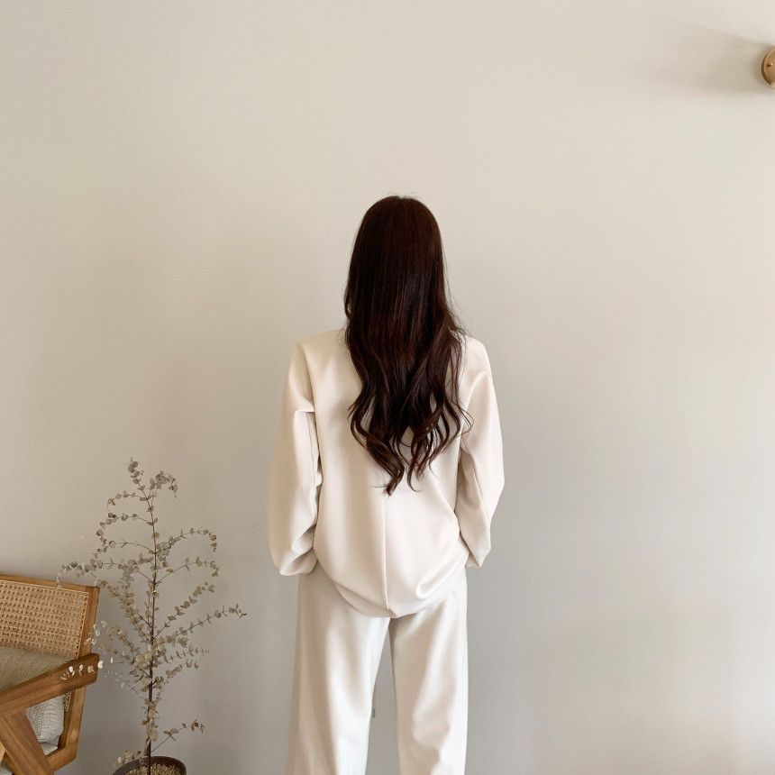 パンツセットアップ シルエット美人 ワイドパンツセット
