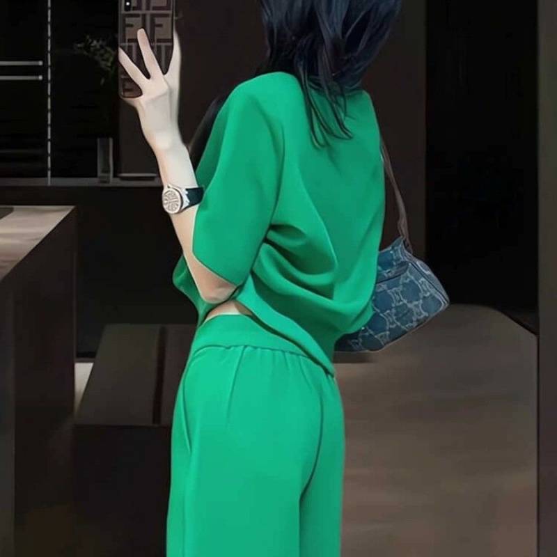 パンツセットアップ ゆったりミニマルセットアップ
