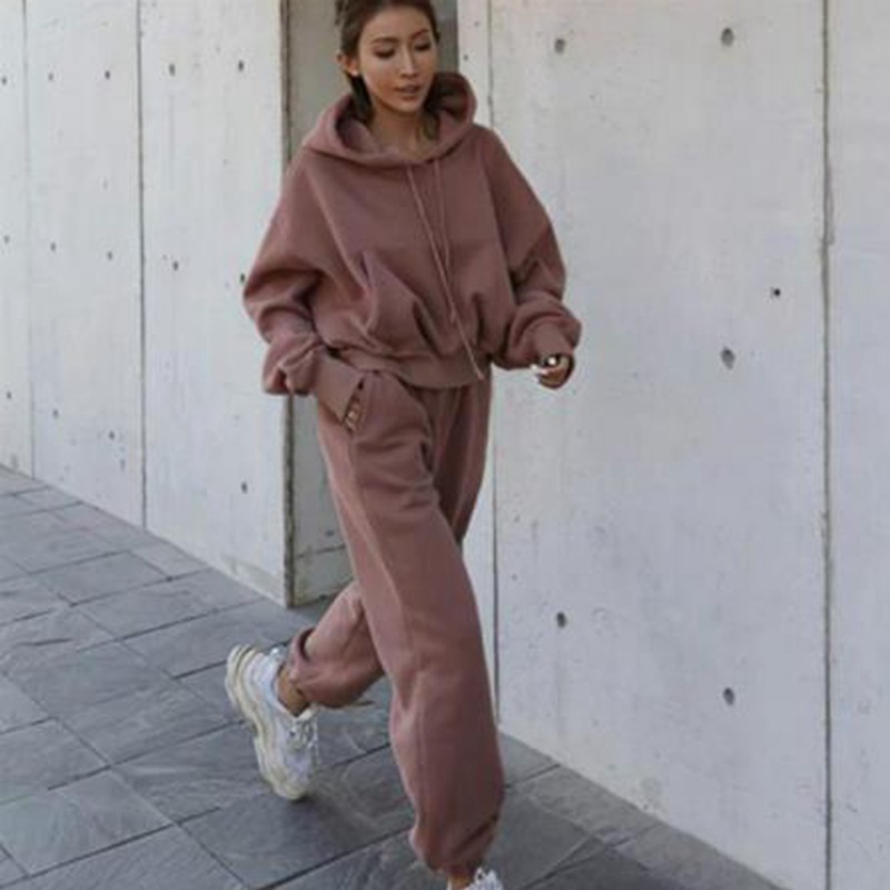 パンツセットアップ ゆったりフーディパンツセットアップ