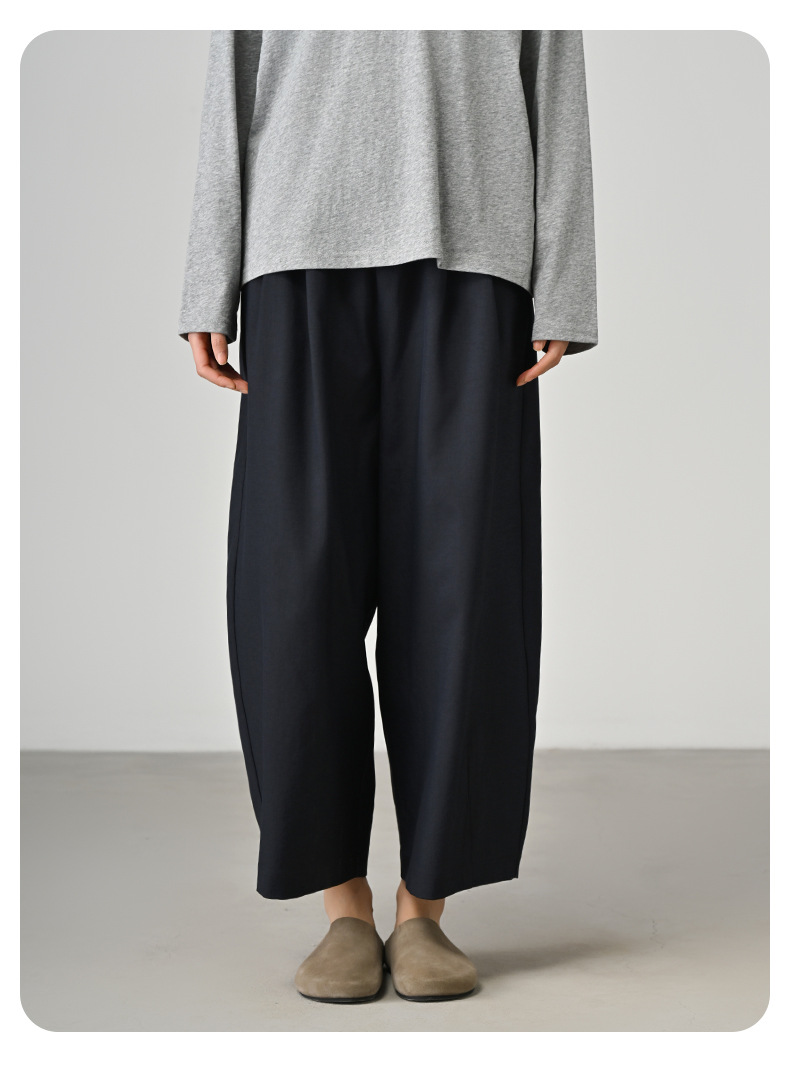 パンツセットアップ リラックスドレープワイドパンツ