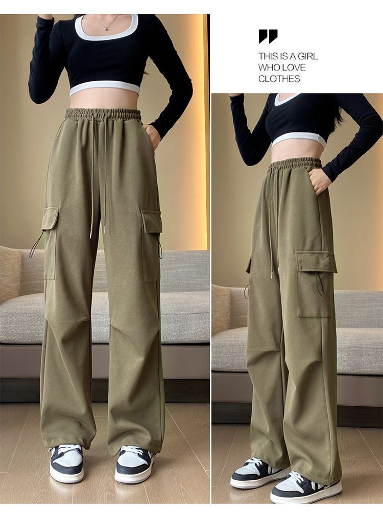 パンツセットアップ カーゴポケット付きリラックスワイドパンツ