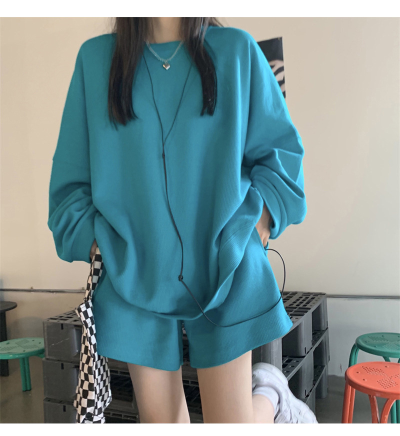 パンツセットアップ ゆったりオーバーサイズスウェット上下セット