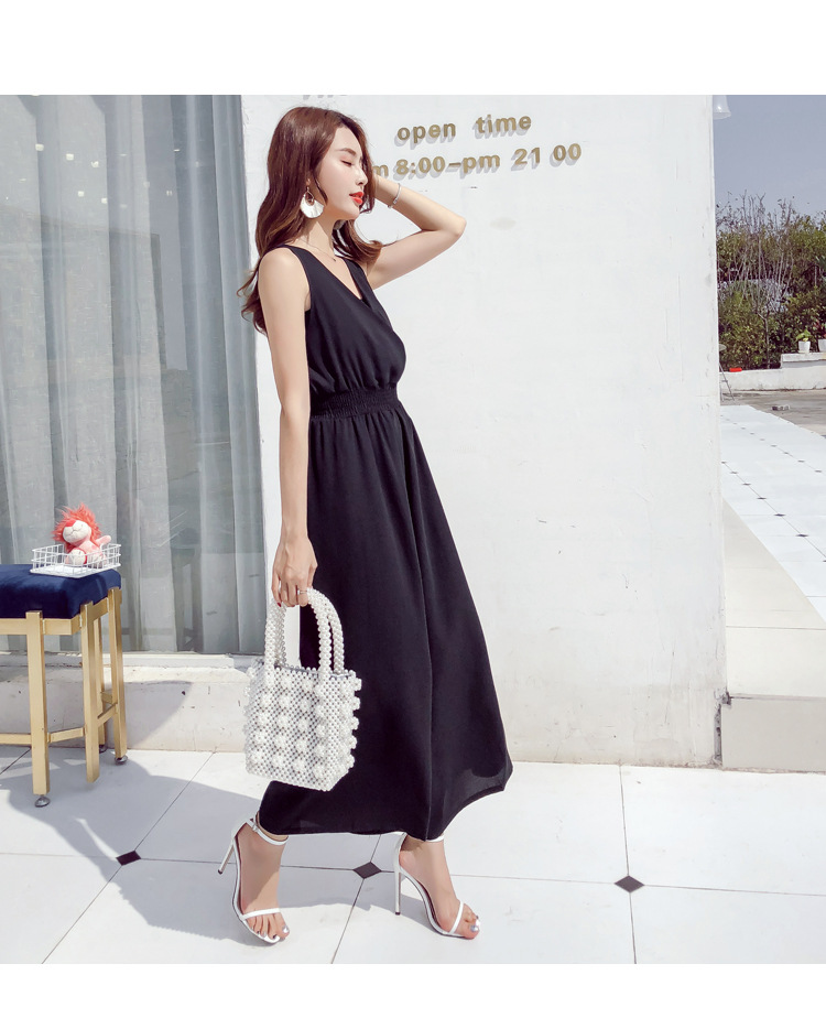 パンツセットアップ 上品ワイドパンツサロペット背中リボンブイネック