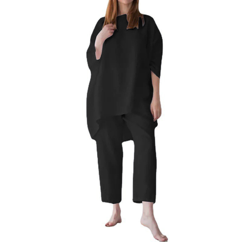 パンツセットアップ ゆったりチュニック風上下セット リラックス着