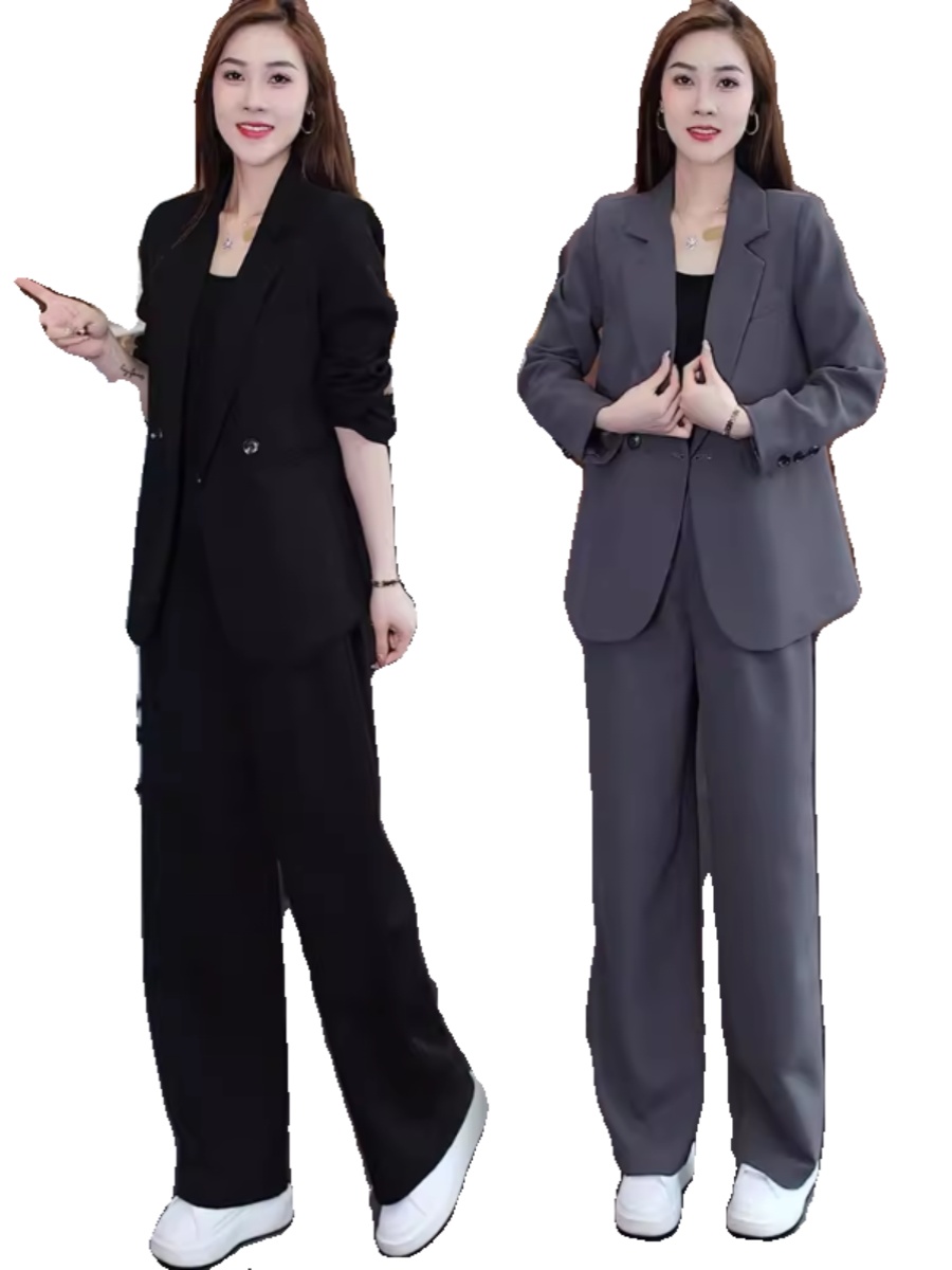 パンツセットアップ 洗練ゆったりテーラードセット