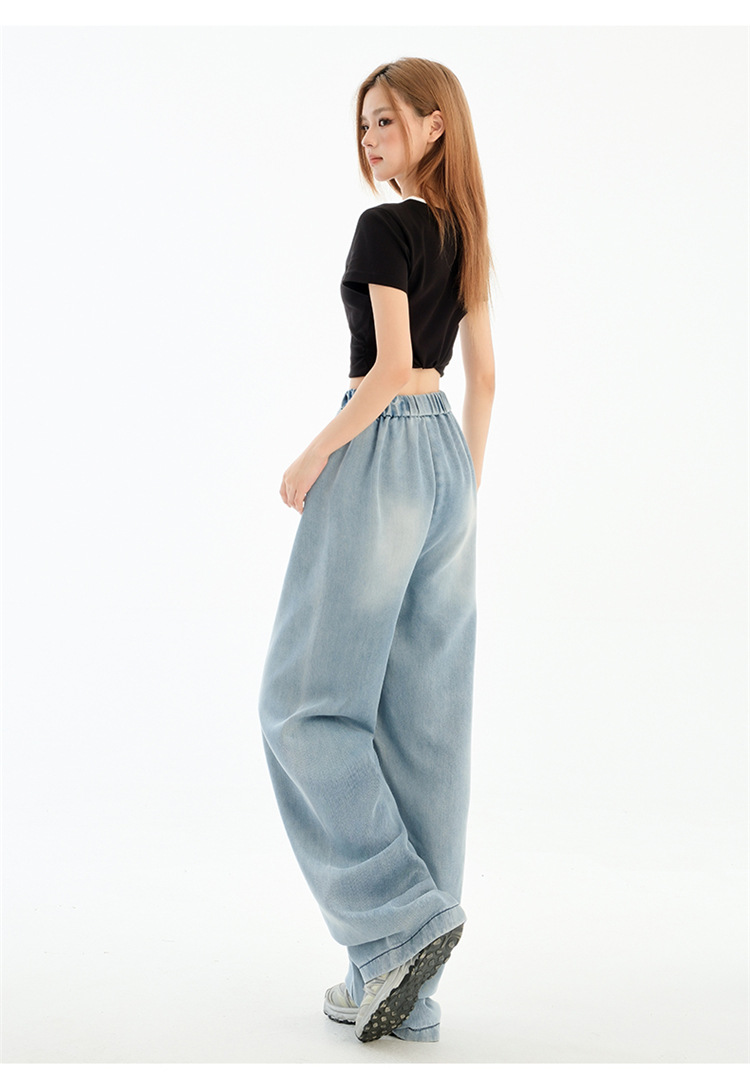 パンツセットアップ リラクシー デニムワイドパンツ