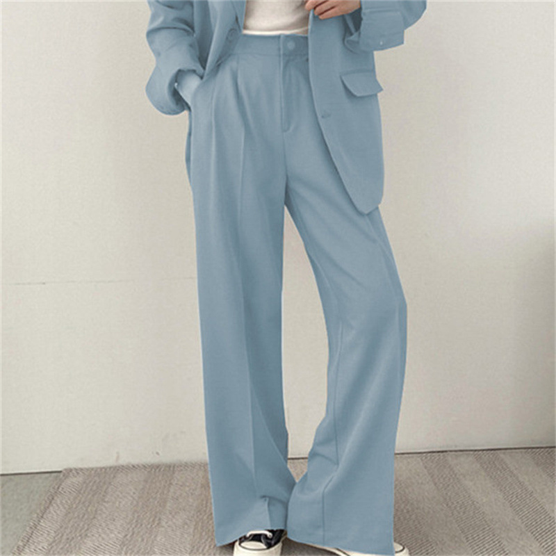 パンツセットアップ 上品フォルムワイドパンツ