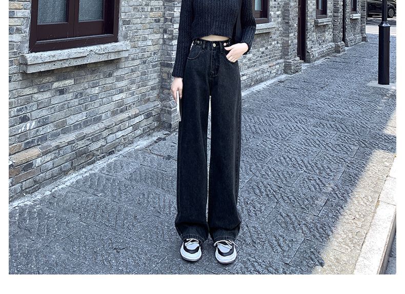 パンツセットアップ ハイウエストワイドデニムパンツセット