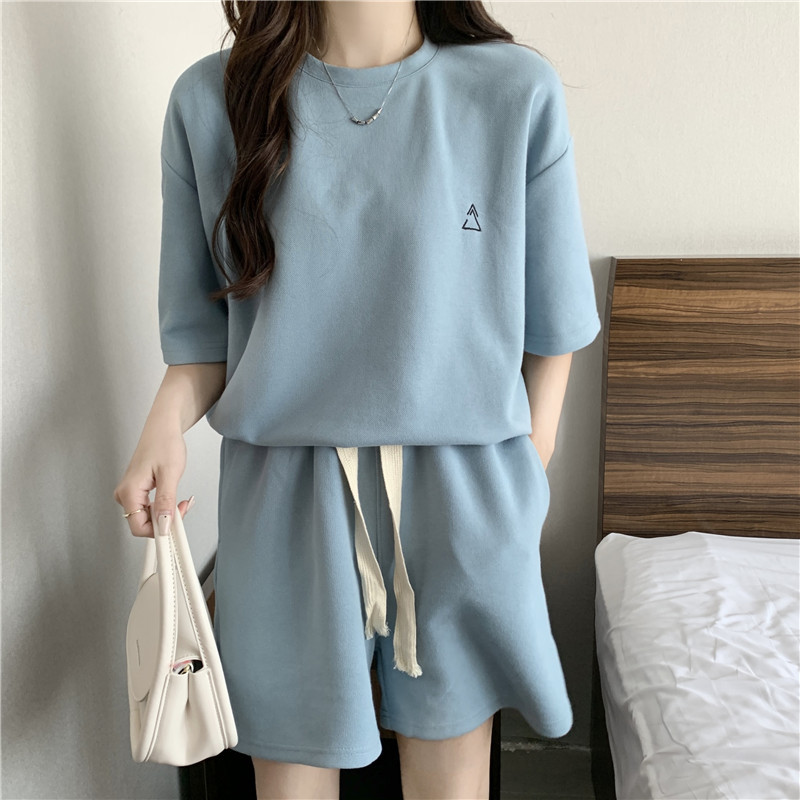 パンツセットアップ シンプル三角ワンポイントセットアップ