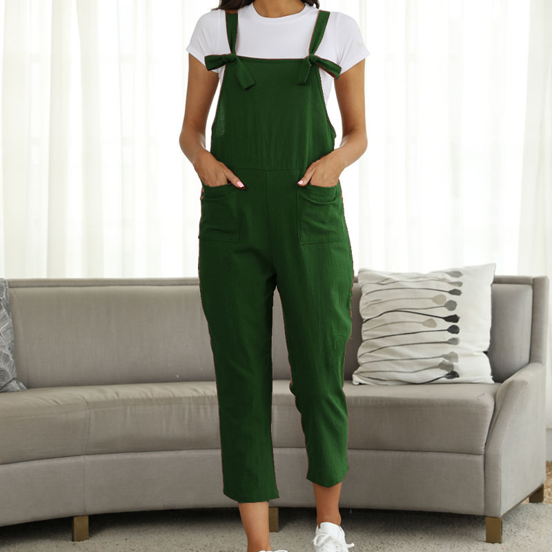パンツセットアップ カジュアルサロペットワイドパンツ