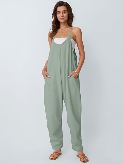 パンツセットアップ リラックスキャミオールインワン