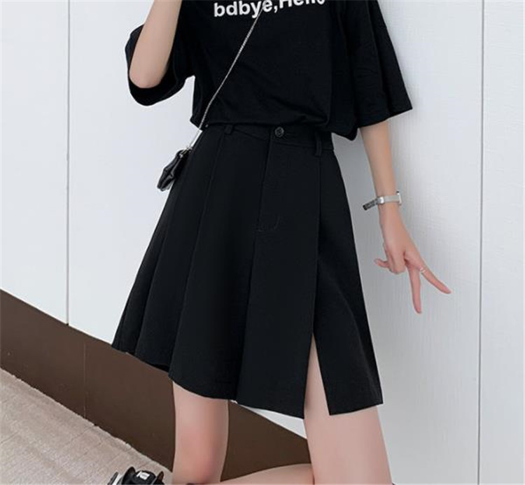 パンツセットアップ ハイウエストワイドショートパンツ ゆったり五分丈