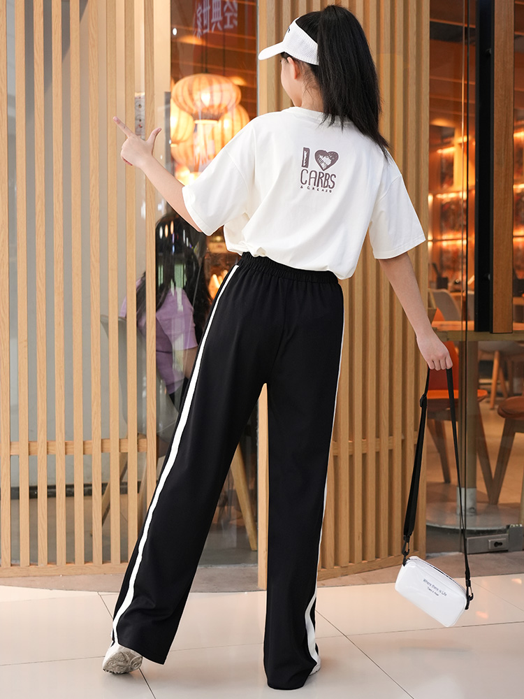 パンツセットアップ ワイド リラクシーサイドラインワイドパンツセット