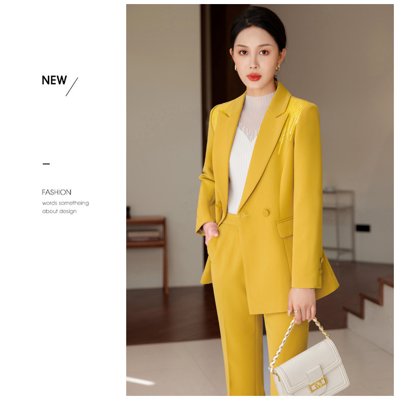 パンツセットアップ 肩飾り輝きパンツセットアップ